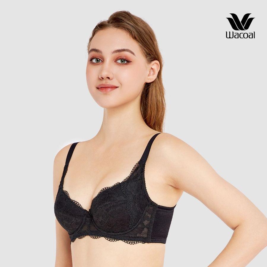 Áo lót Wacoal IHB6501 có gọng, không mút, nâng vừa, ren, dây liền