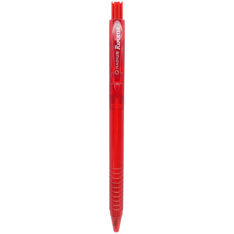 Bút Bi Bấm Reporter 0.5 mm - Radius - Mực Đỏ