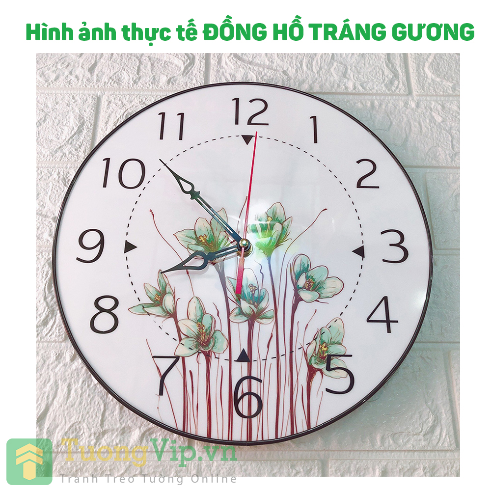 Đồng Hồ Treo Tường Tráng Gương Phong Cách Hiện Đại