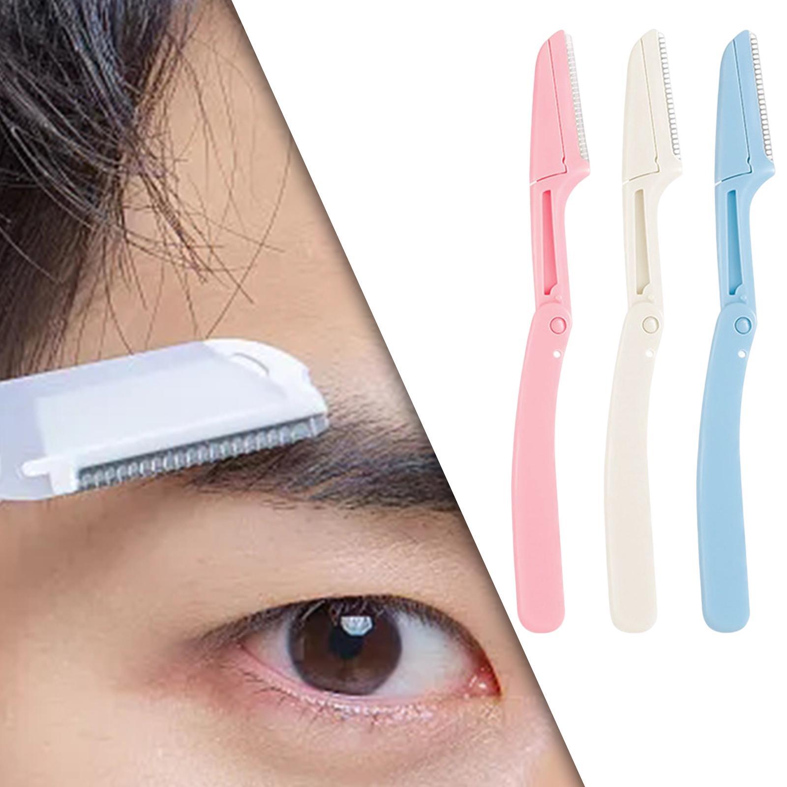 3 Pieces Folding Eyebrow Shaper Handheld Manual Multipurpose for Legs Chin