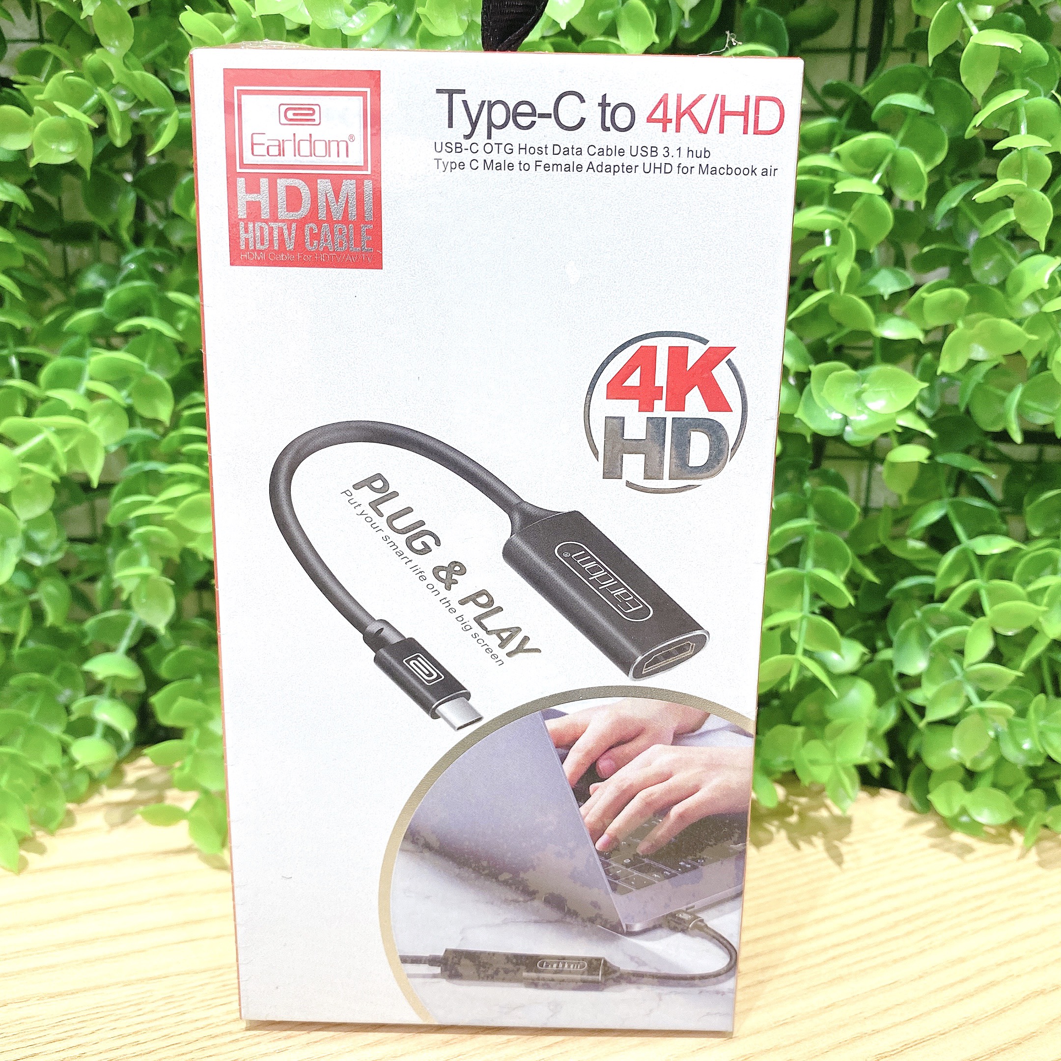 Jack Chuyển Đổi Từ Cổng TypeC Ra Cổng HDMI Earldom W11( Độ Phân Giải 4K) Giao màu ngẫu nhiên - Hàng chính hãng