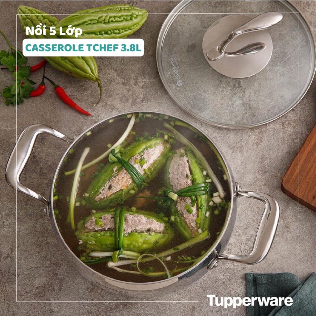 Nồi Tupperware Tchef 3.8L (Nắp Kính)