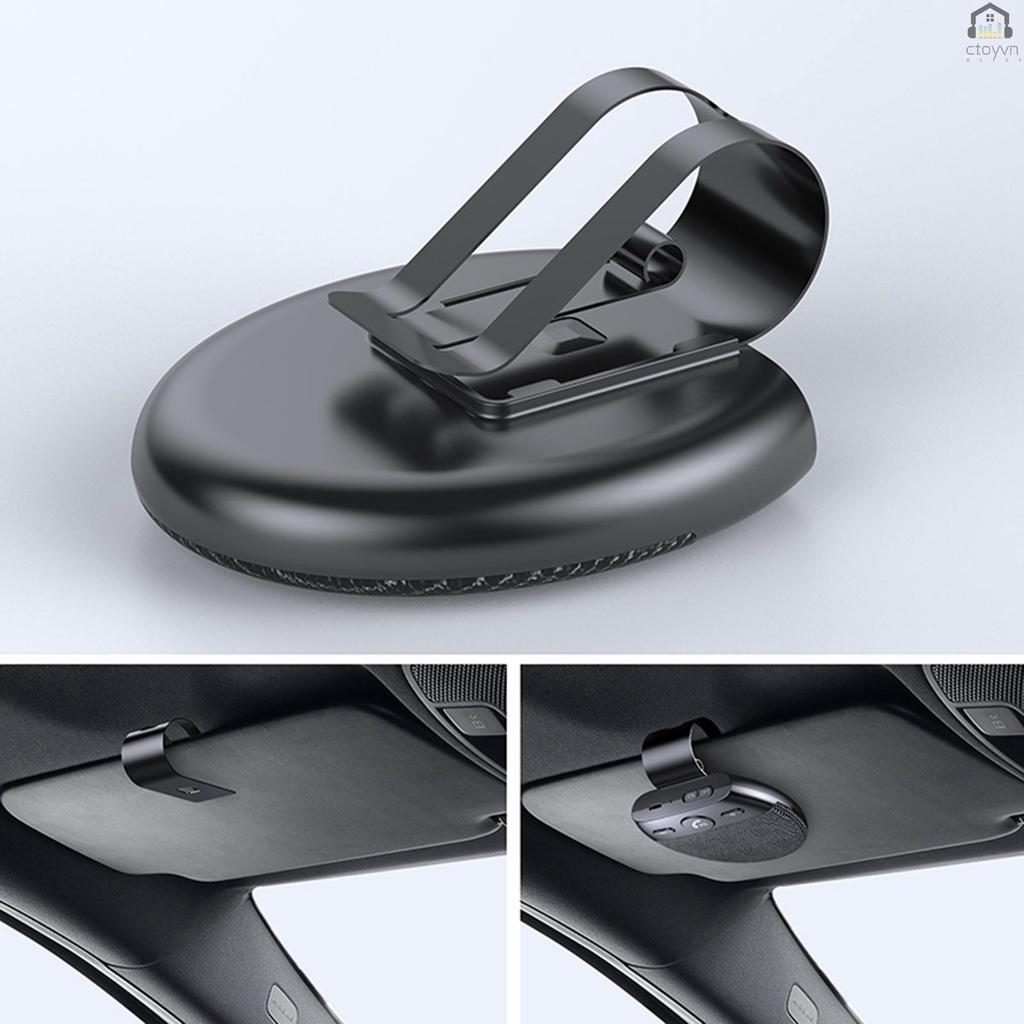 Loa bluetooth không dây có kẹp gắn xe hơi hỗ trợ gọi điện thoại rảnh tay rõ ràng và phụ kiện