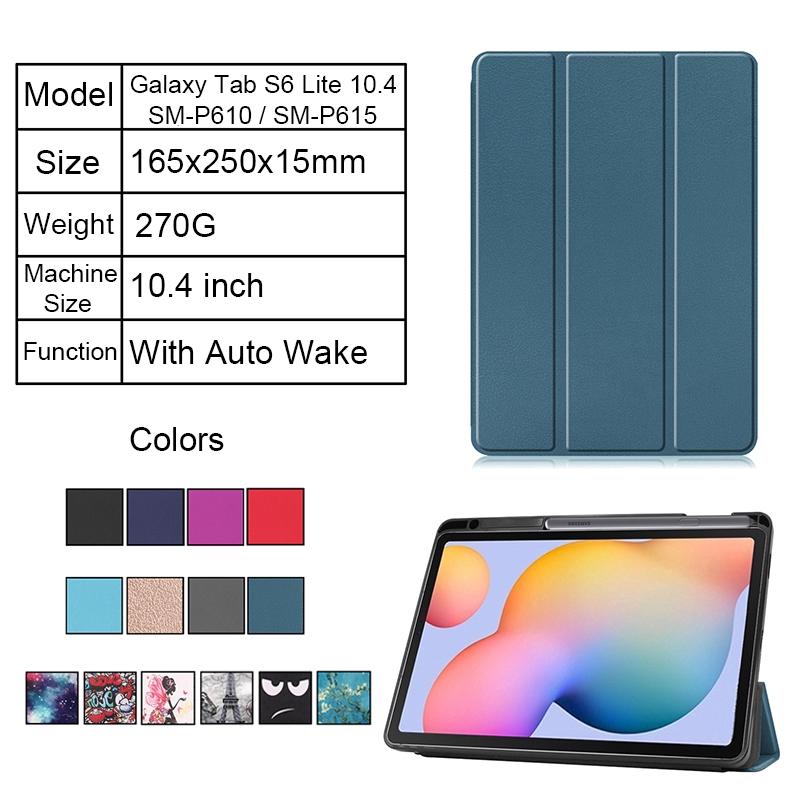 Ốp máy tính bảng TPU có chức năng tắt thông minh cho Samsung Galaxy Tab S6 Lite 10.4inch 2020 P610 P615