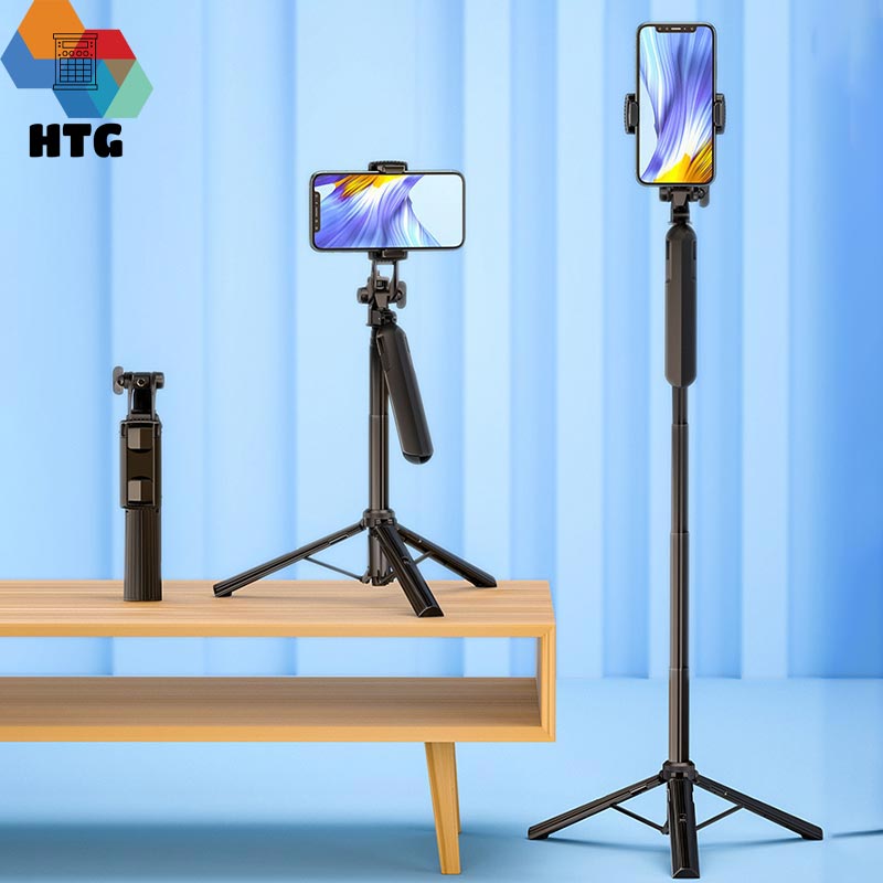 Gậy chụp hình livestream CYKE A61 siêu dài 160cm, có gimbal nhẹ, tích hợp 2 đèn LED chiếu sáng, hàng chính hãng