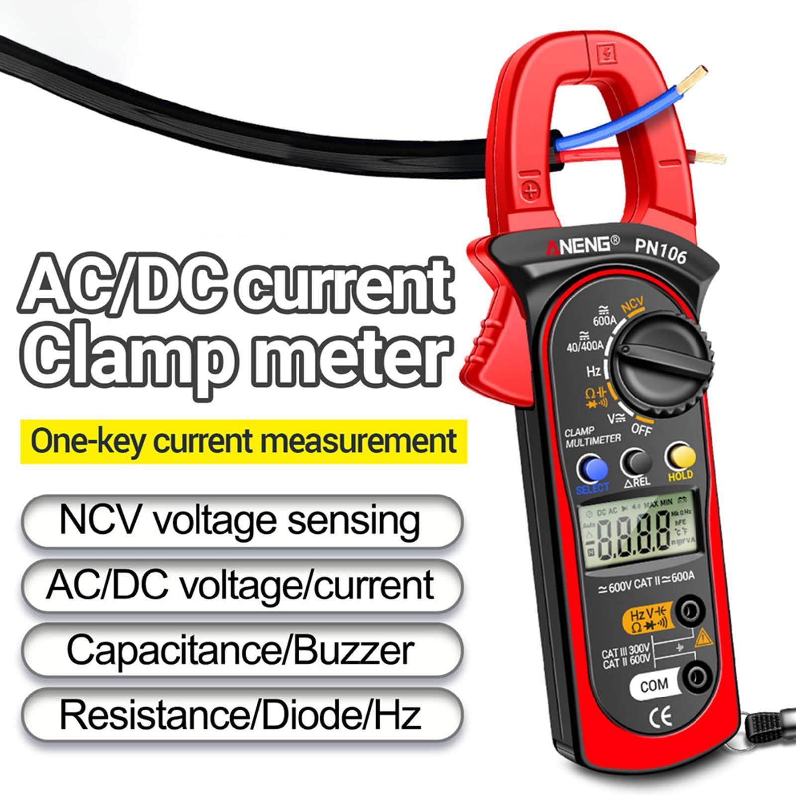 Digital Clamp Meter Voltage Meter Backlight Screen Auto Range Portable Professional Electrician Tool Multi Tester for Household Outlets Cars