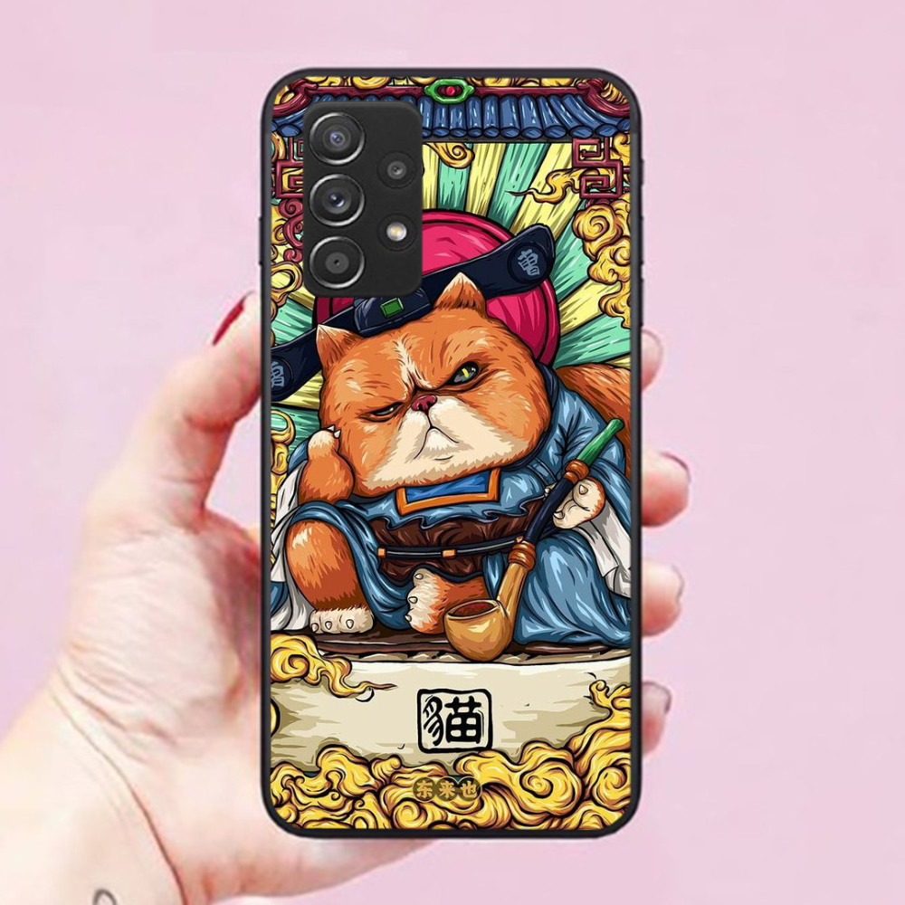 Ốp lưng điện thoại dành cho Ốp Lưng Samsung Galaxy A52-5G Hình Mèo Thần Tài