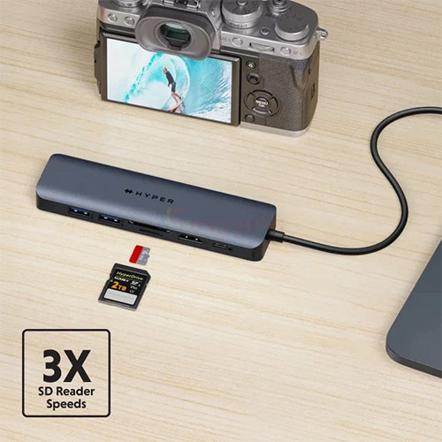 Cổng chuyển đổi HyperDrive Next 7-in-1 USB-C for Pro-grade Productivity HD4003GL - Hàng chính hãng