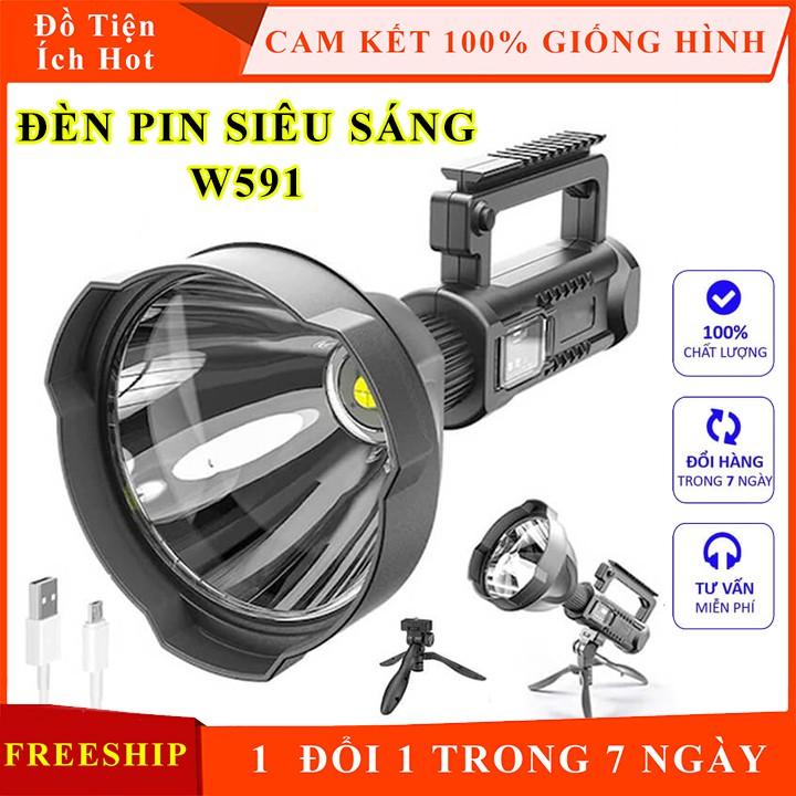 Đèn pin cầm tay siêu sáng chiếu xa 1000m chống thấm nước có chân đế, đèn pin tuần tra - MonacoStore