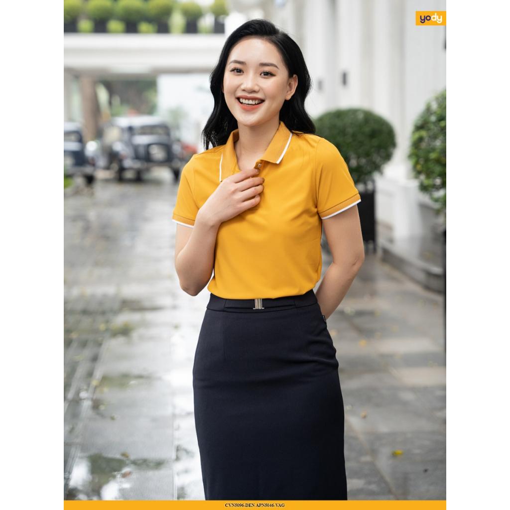Áo polo nữ YODY có cổ vải airy cool giữ form thoáng mát, thấm hút mồ hôi, co giãn tốt - APN5046