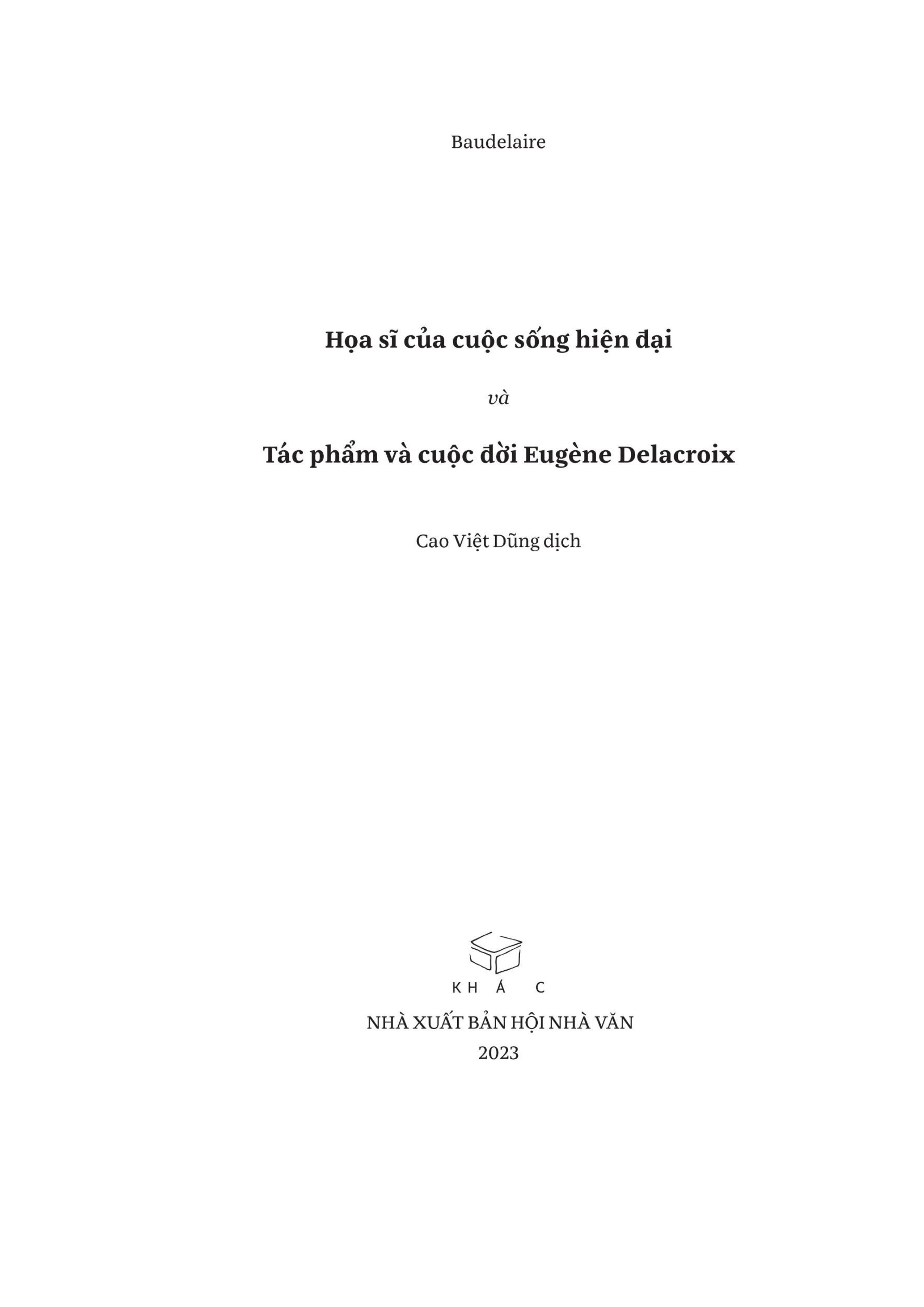 Họa sĩ của cuộc sống hiện đại - Baudelaire