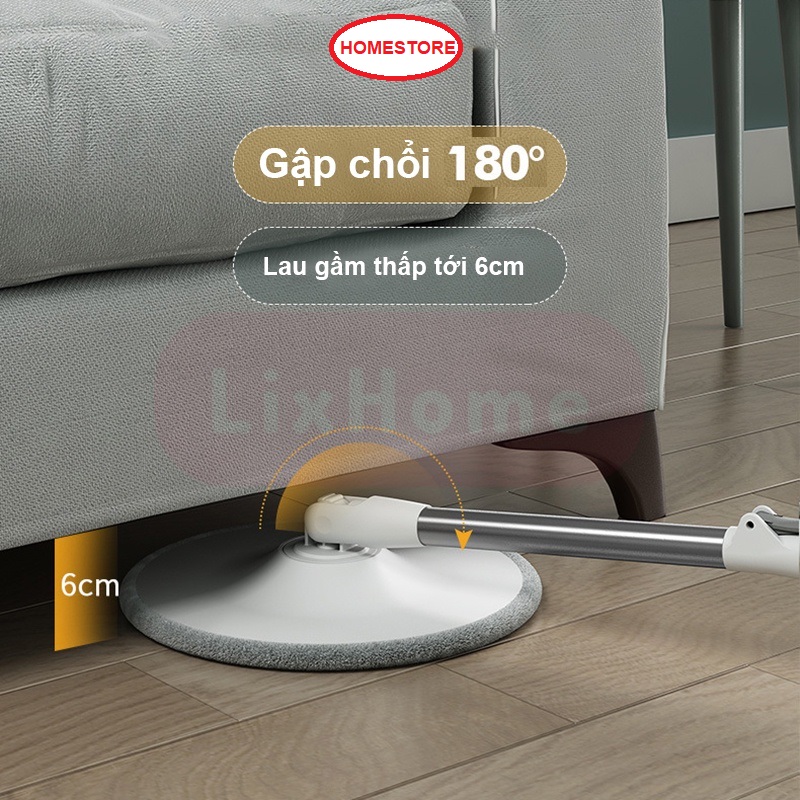 Bộ Chổi Lau Nhà K9, Tách nước và Lọc Bụi Bẩn, Xoay 360 độ Thông Minh