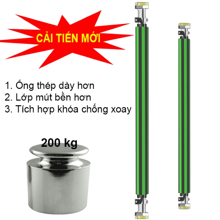 Xà đơn gắn cửa cải tiến có chốt chống xoay