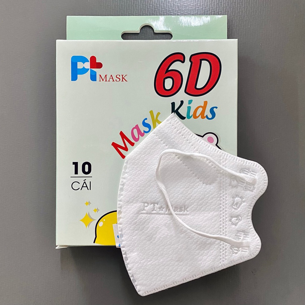 Hộp 10 Khẩu Trang Trẻ Em 6D PTMASK