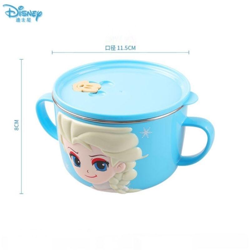 Tô , Bát inox giữ nhiệt hàng DlSNEY . Có tay cầm ,lắp đậy ,Hình 3D nổi sắc nét