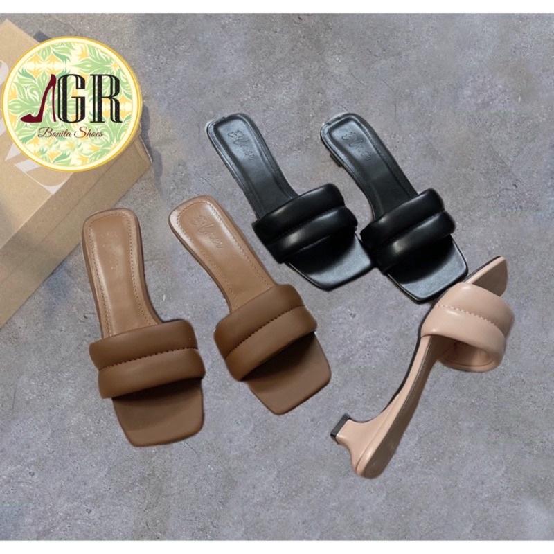 Guốc bản phồng viền giữa gót ú 2 cm siêu xinh