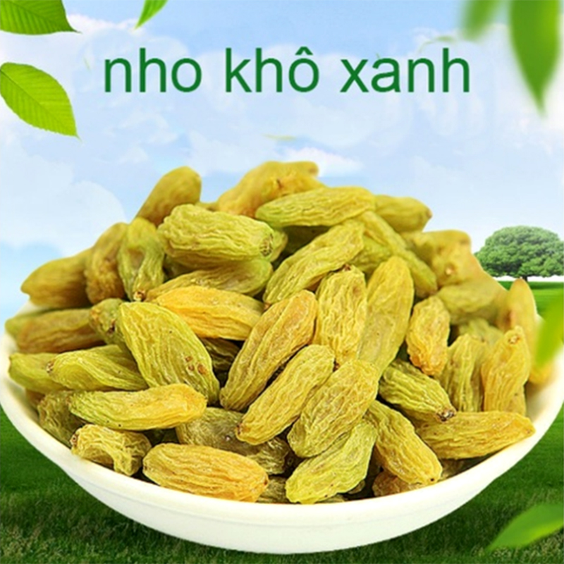 1kg Nho Khô Xanh Ninh Thuận Hàng Loại 1 Chua Ngọt