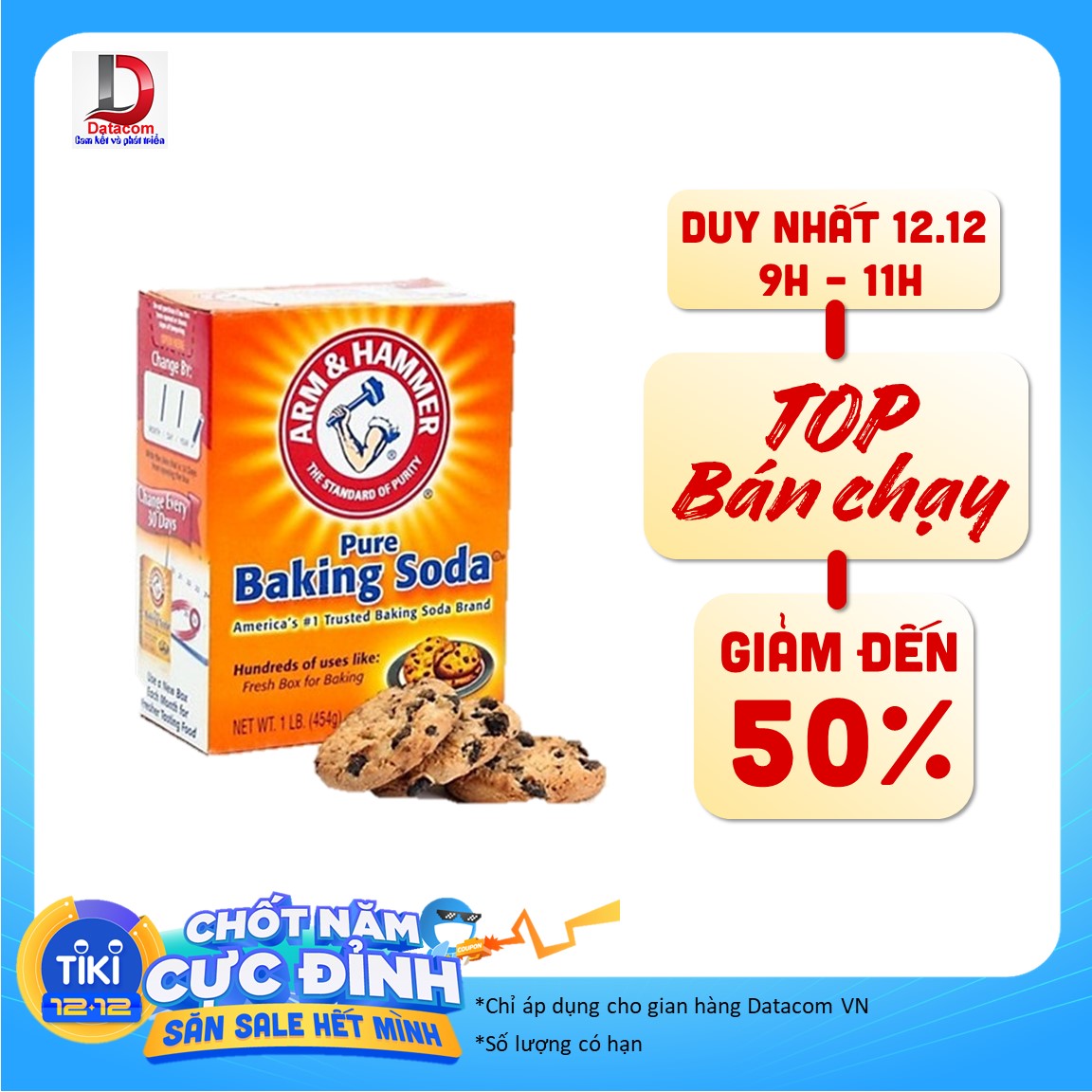 Bột Baking Soda Đa Công Dụng  Arm &amp; Hammer (454G)