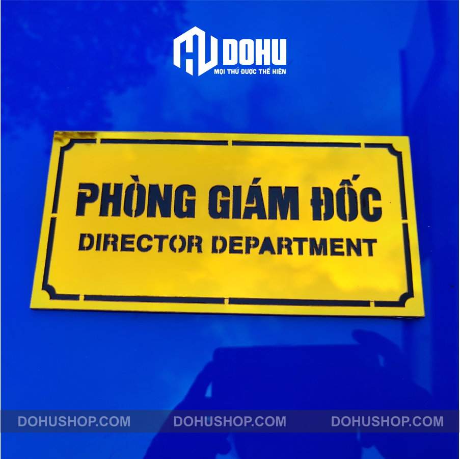 Bảng Gương Vàng Tên Phòng Giám Đốc - Làm theo yêu cầu - Sang Trọng, Hiện Đại