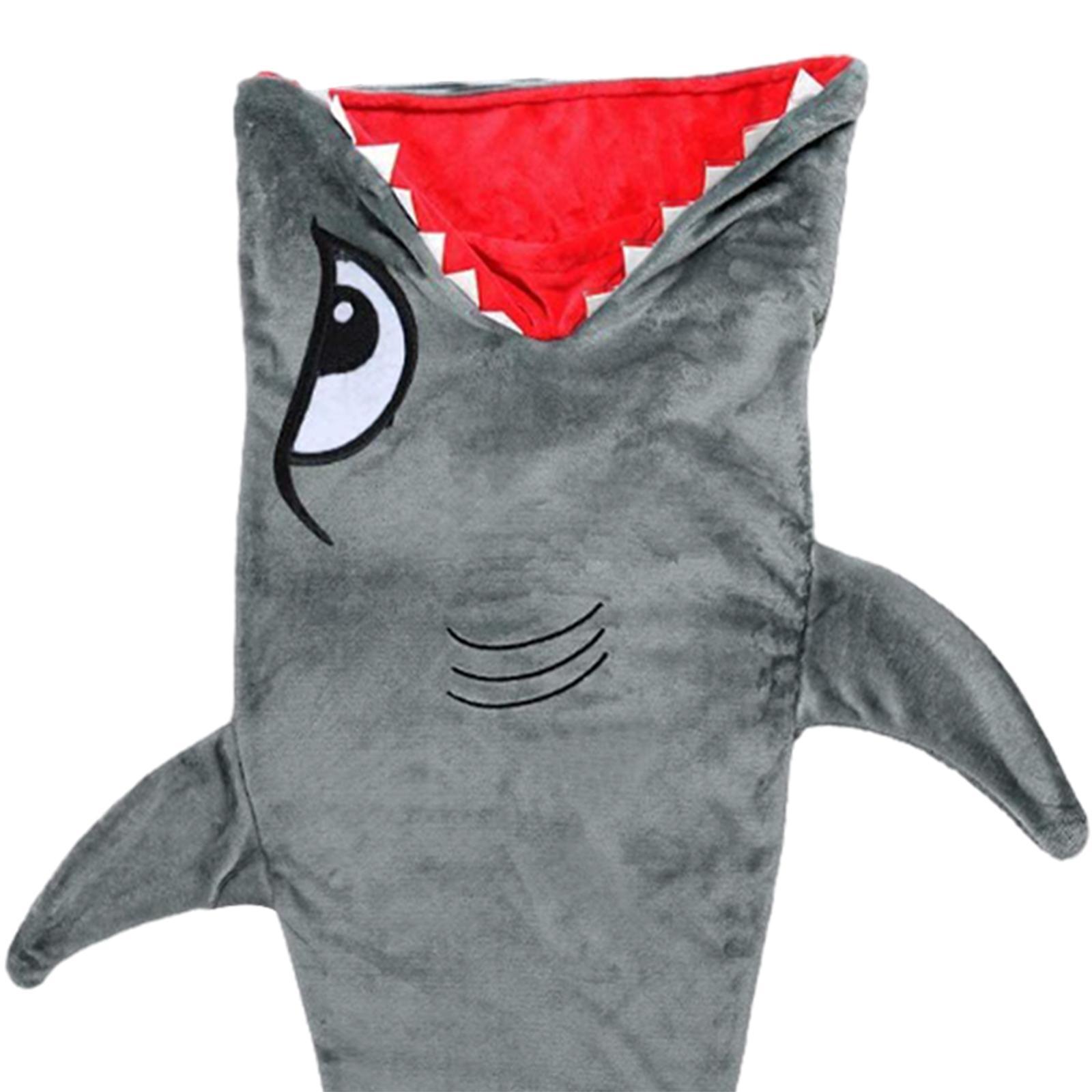 Wearable Shark Blanket for Kids Pajamas Sleepwear Shark Sleeping Bag Blanket