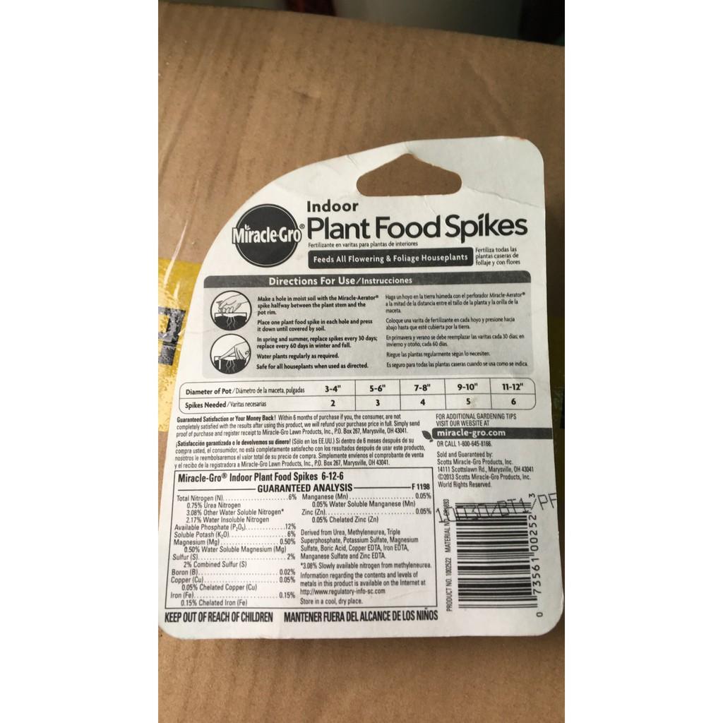 Phân bón dạng que vỉ 24 que Miracle Go 6-12-6
