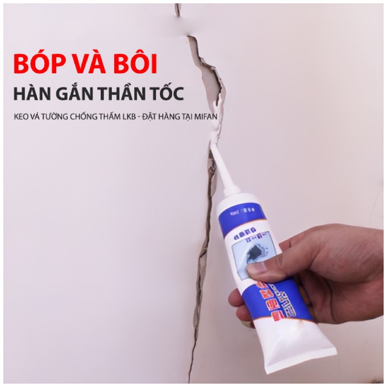 Keo vá tường chống thấm Vinetteam LKB 250gr trám trét vết nứt khe hở tường chống ẩm mốc làm sạch tường - hàng chính hãng