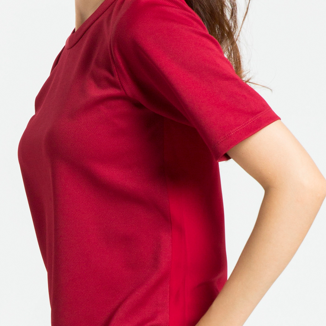 Áo Tshirt Phối Voan Hity TOP071 (Đỏ Auburn)