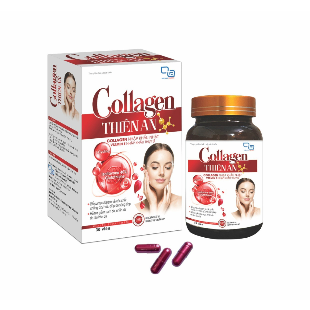 Collagen Thiên An Bổ Sung Collagen Và Các Chất Chống Oxy Hóa, Hỗ Trợ Tăng Tính Đàn Hồi Cho Da, Hỗ Trợ Da Sáng Đẹp