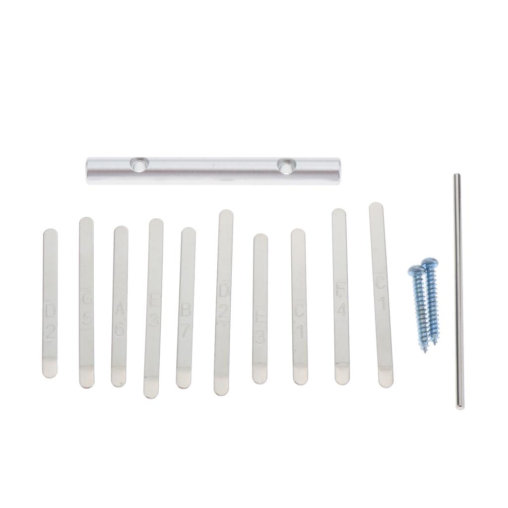 Sunnimix Cao Cấp Kalimba 10 Phím DIY Ngón Tay Cái Đàn Piano Thép Phím Bộ