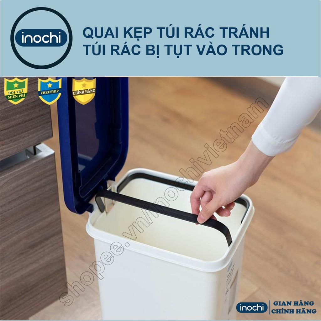 Thùng Rác inochi -sọt rác Nhựa Đạp Chân Nắp Đậy Chữ Nhật INOCHI 20 Lít Làm Văn Phòng Đựng Rác Gia Đình