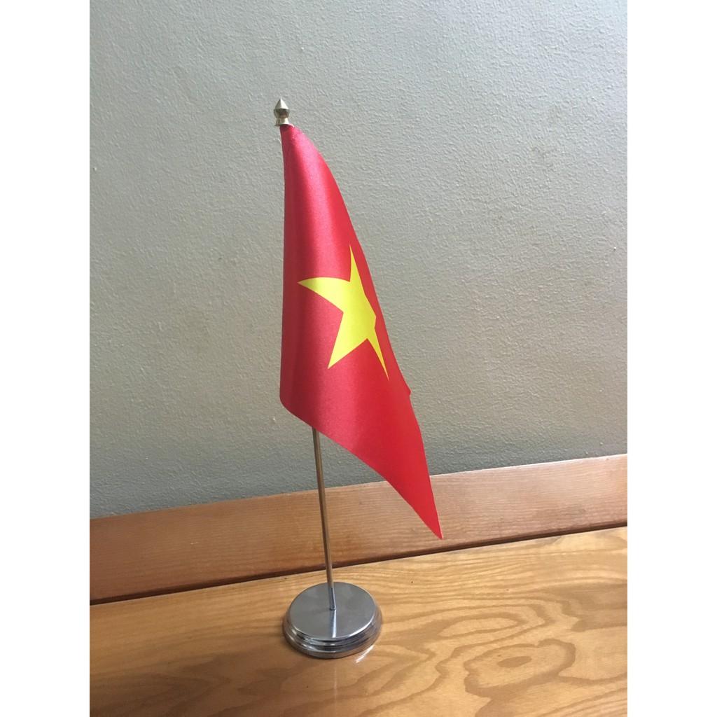 Cờ để bàn đế đơn inox