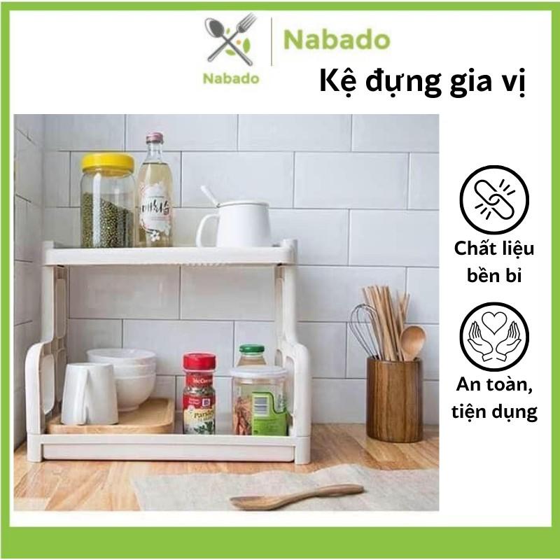 Kệ đựng gia vị 2 tầng - Kệ để đồ thông minh 2 tầng đa năng tiết kiệm không gian