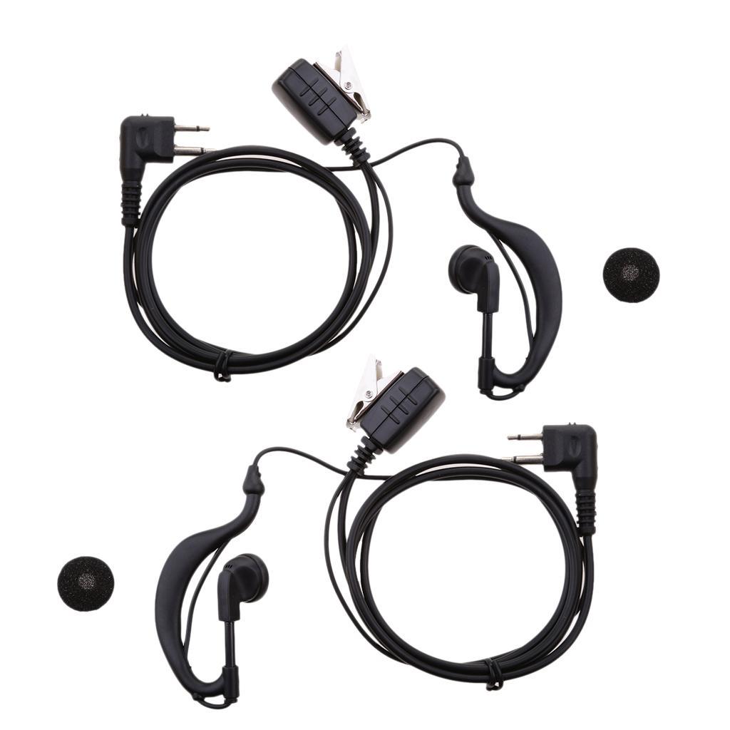 2 Pieces Ear Hook Earpiece Headset with PTT & Mic for  CP040 GP300