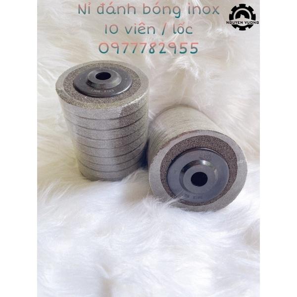 Nỉ xám đánh bóng inox lionking nhựa trắng+đen
