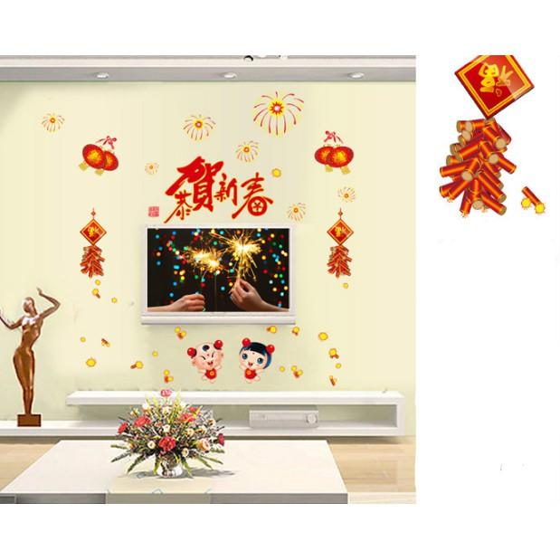 Decal trang trí Tết - Tưng Bừng Đón Xuân