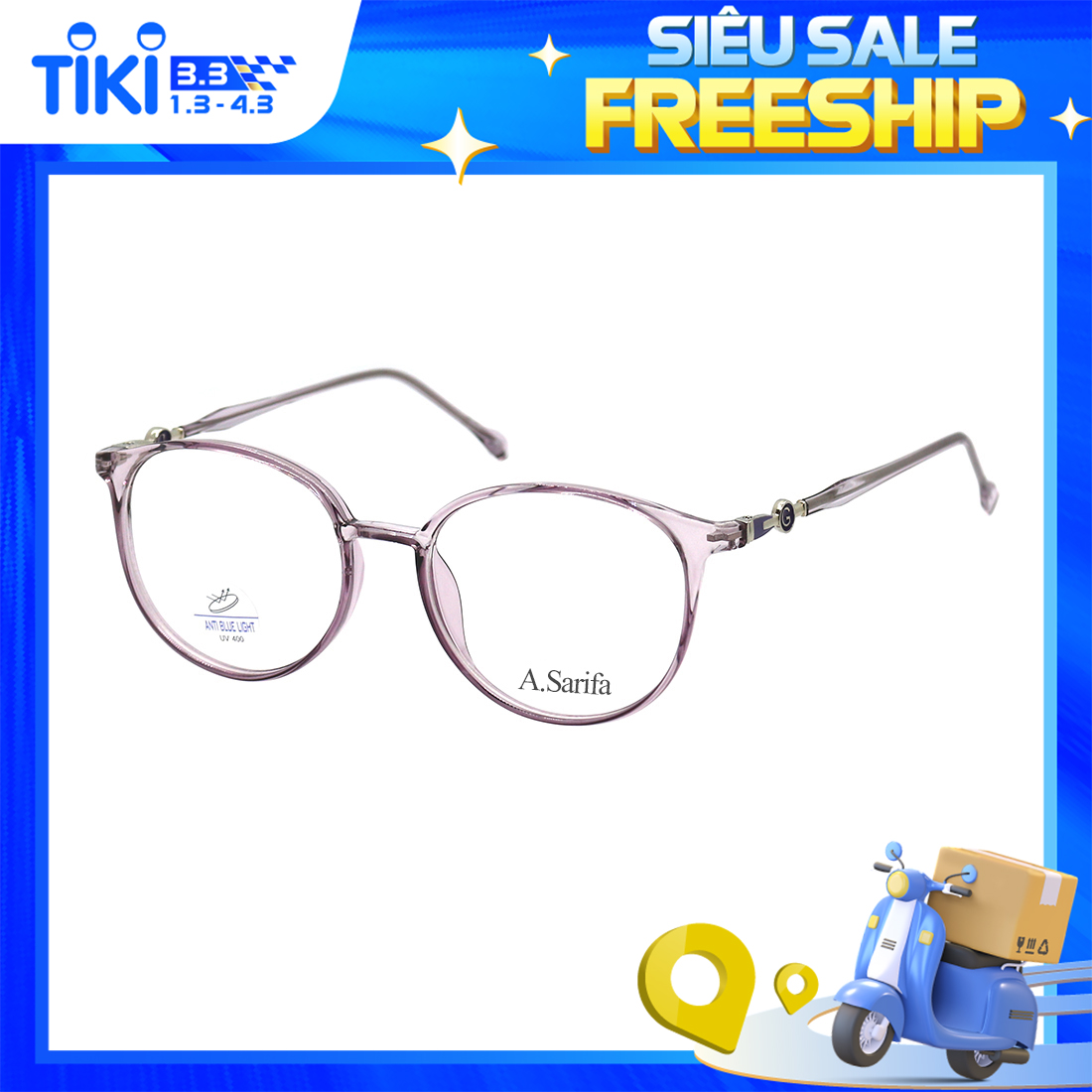 Gọng kính chính hãng SARIFA 2250 – C5-Tím