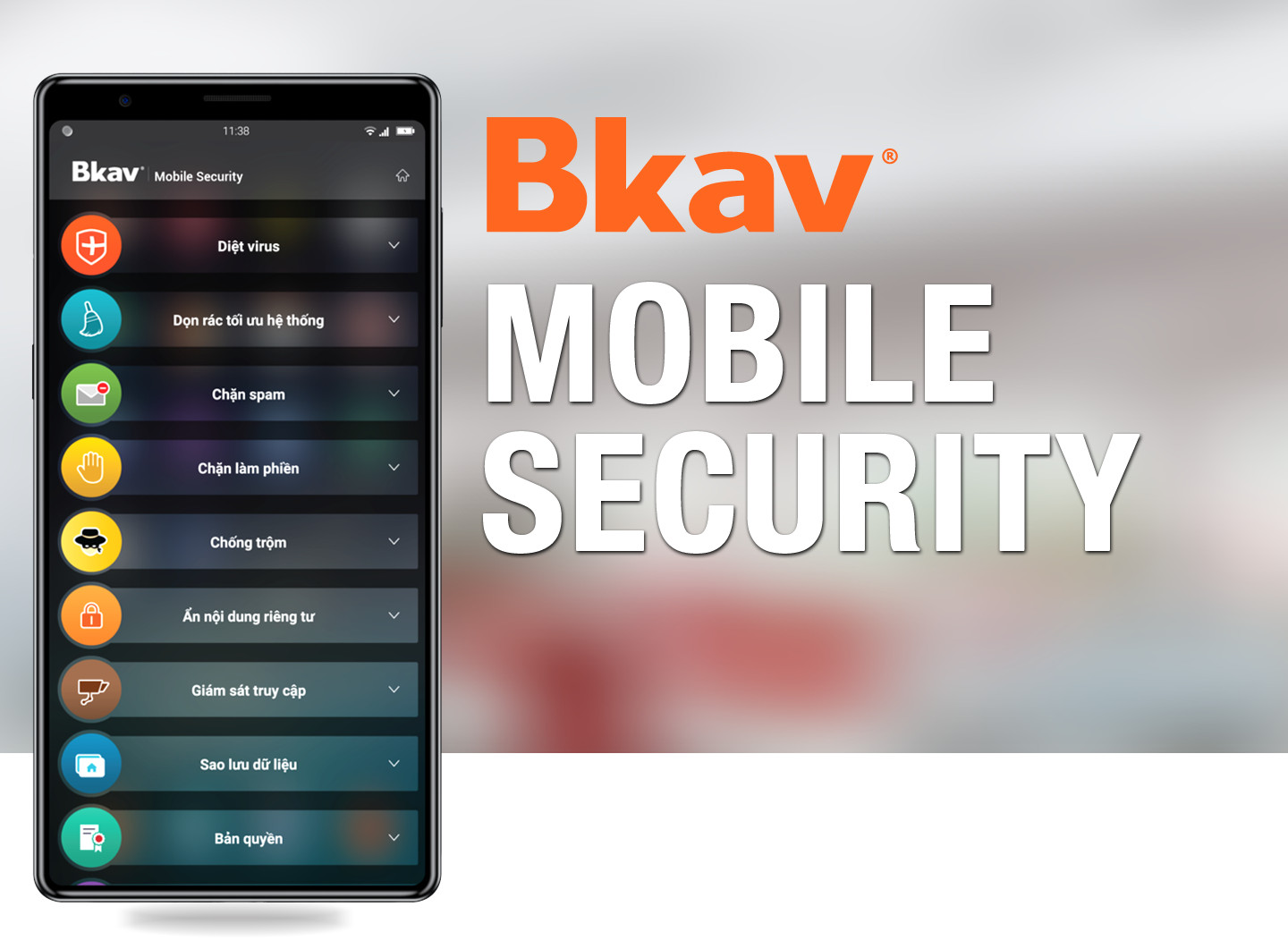 Phần mềm bảo vệ điện thoại Bkav Mobile Security BMS - Hàng chính hãng