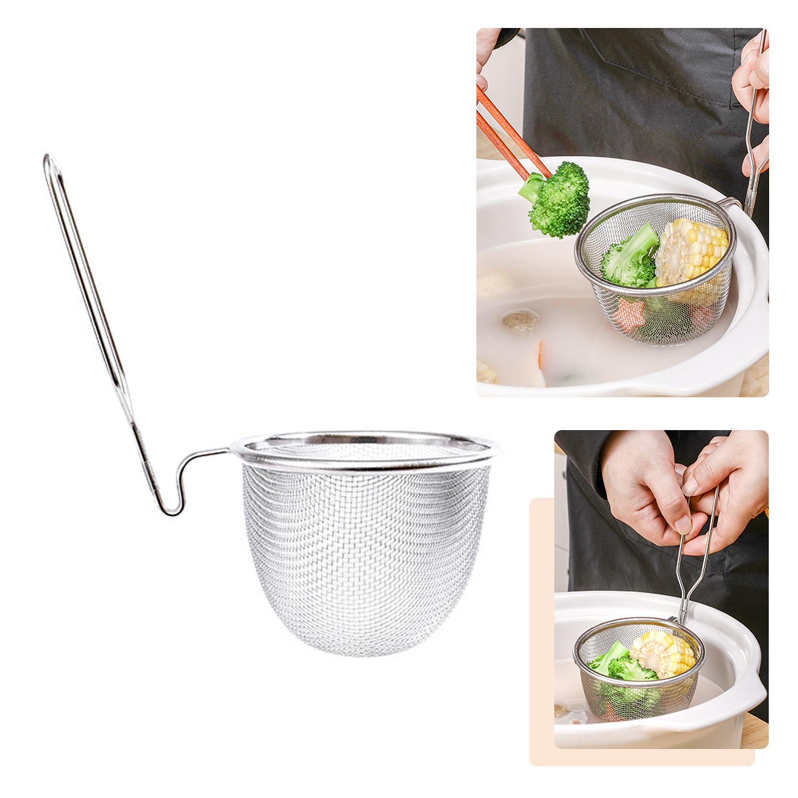 Mesh Spider Strainer Solid Stainless Mesh Spider Strainer for Spoon Kitchen