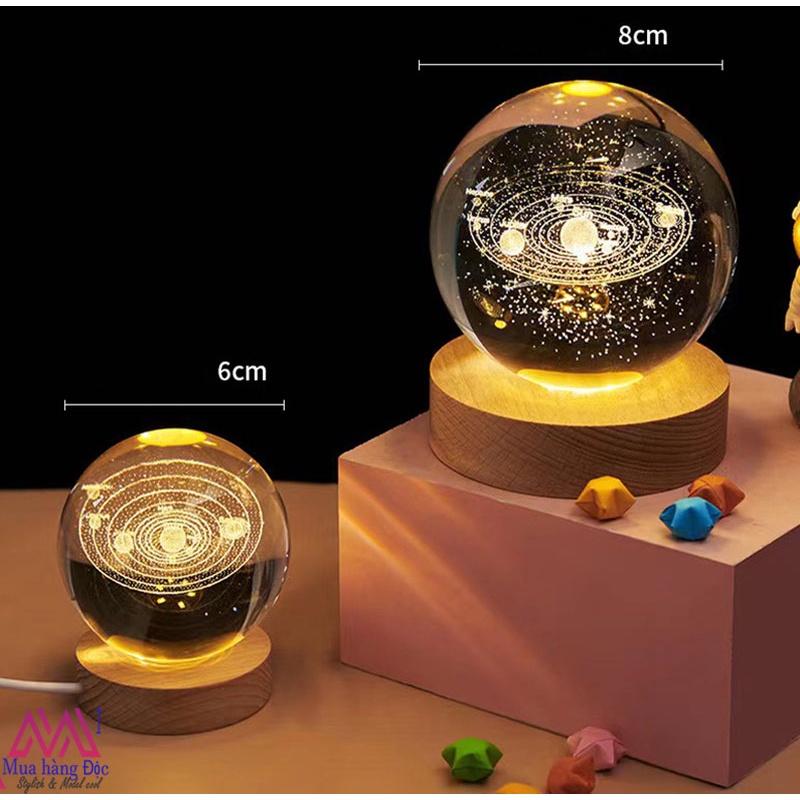 Bộ Quà Tặng Quả Cầu Pha Lê 3D LED KỲ LÂN