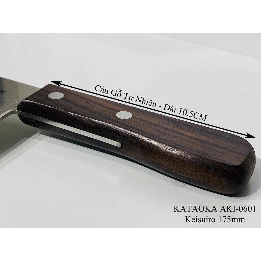 Dao Bếp Bản Rộng Nhật Bản KATAOKA AKI-0601 Keisuiro 175mm - Thép Không Gỉ, Chuyên Chặt Gà, Vịt - TsubameSanjo Japan Shop