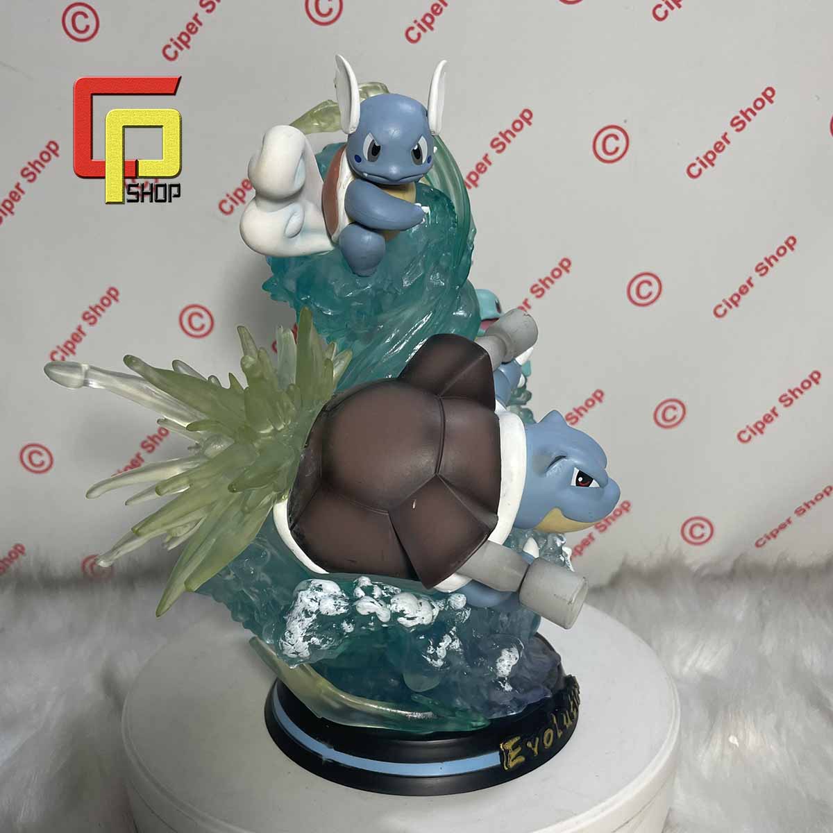 Mô hình rùa nước Blastoise Pokemon - Có Led - Figure Pokemon hệ tiến hóa