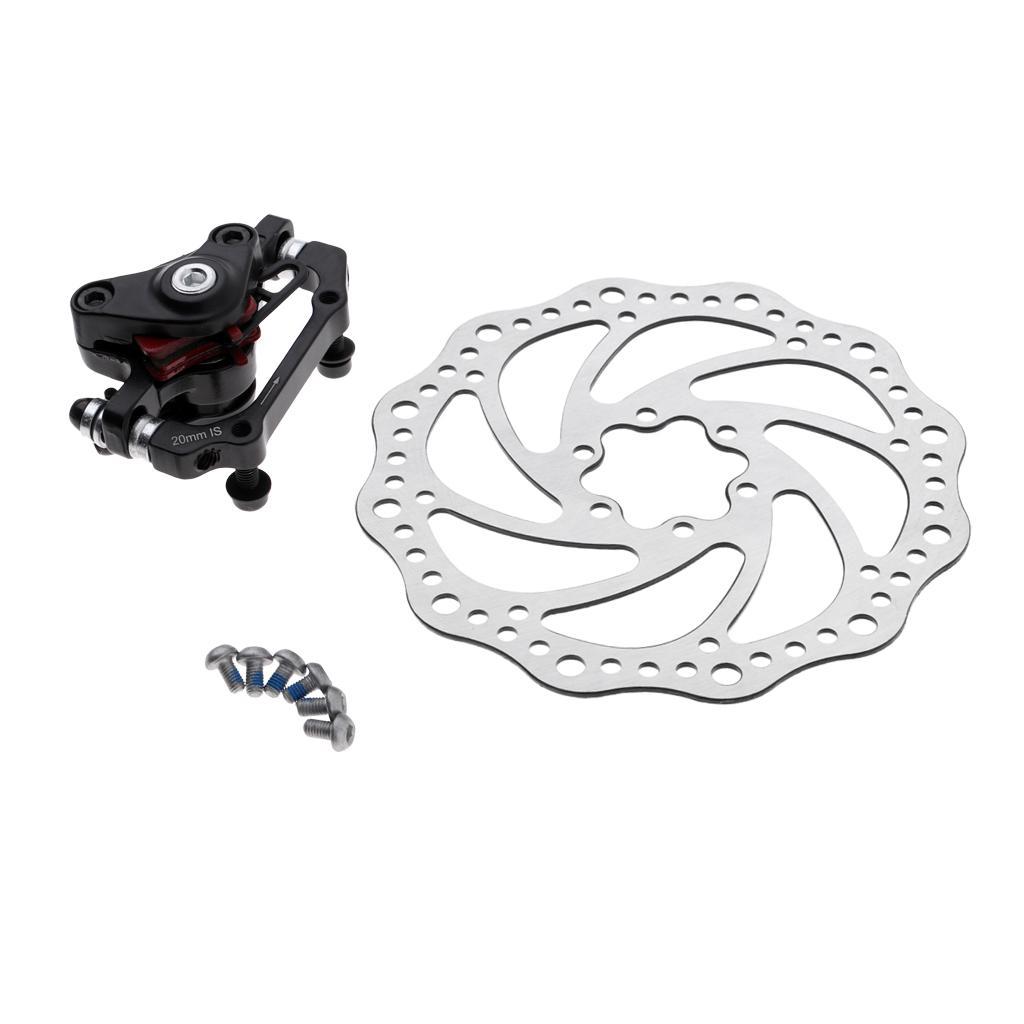 2xBike Disc Brake Rotor Mechanical Caliper 160mm Cable Set Rear Caliper Rotor