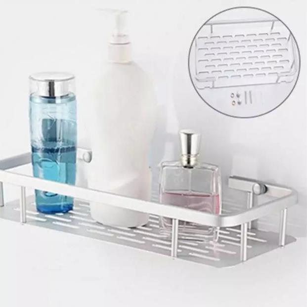 Kệ nhôm chữ nhật 2 tầng khoan hoặc dán keo