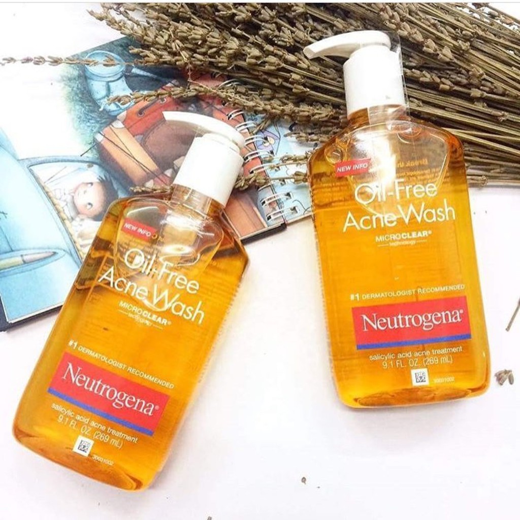 Sữa Rửa Mặt Hỗ Trợ Ngừa Mụn Neutrogena Oil-Free Acne Wash 269ml - Mỹ