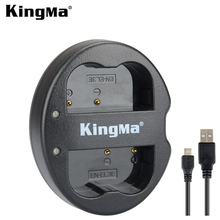 Combo pin sạc Kingma cho Nikon EN-EL3E, Hàng chính hãng