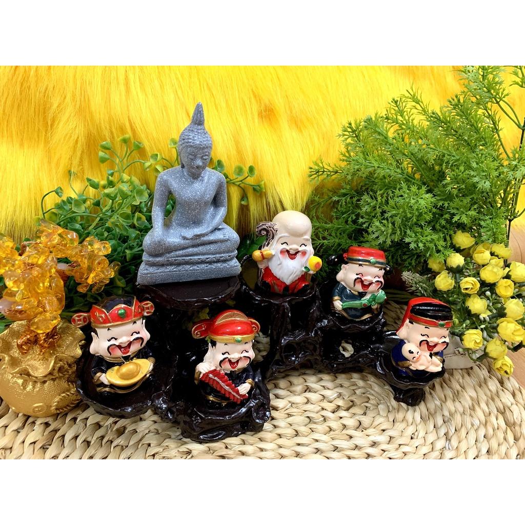 Tượng Phật Thích Ca cùng Ngũ Lộ Thần Tài Tọa Đế 6 chân