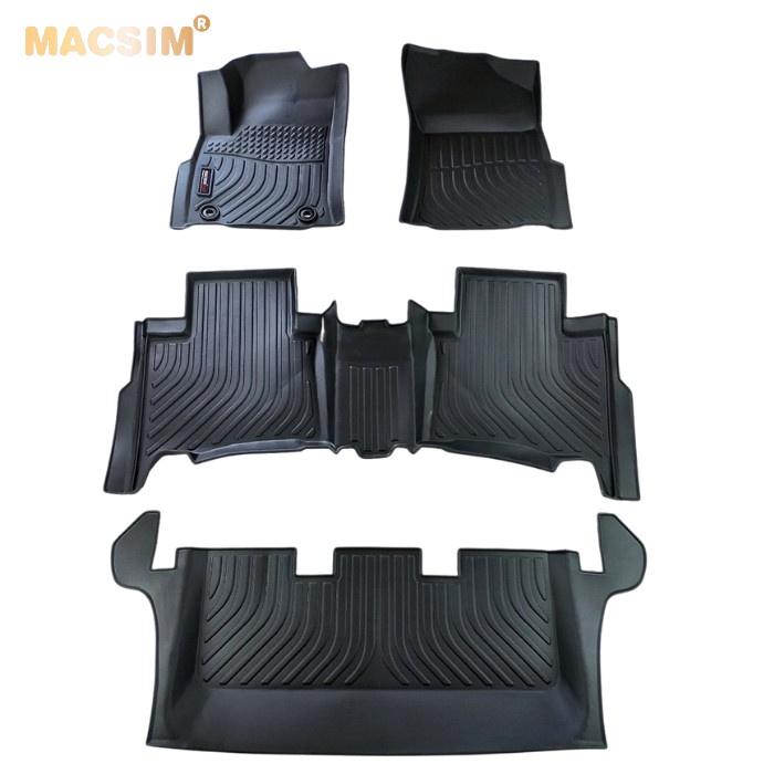 Thảm lót sàn xe ô tô Toyota Innova 2017-nay Nhãn hiệu Macsim chất liệu nhựa TPE cao cấp màu đen