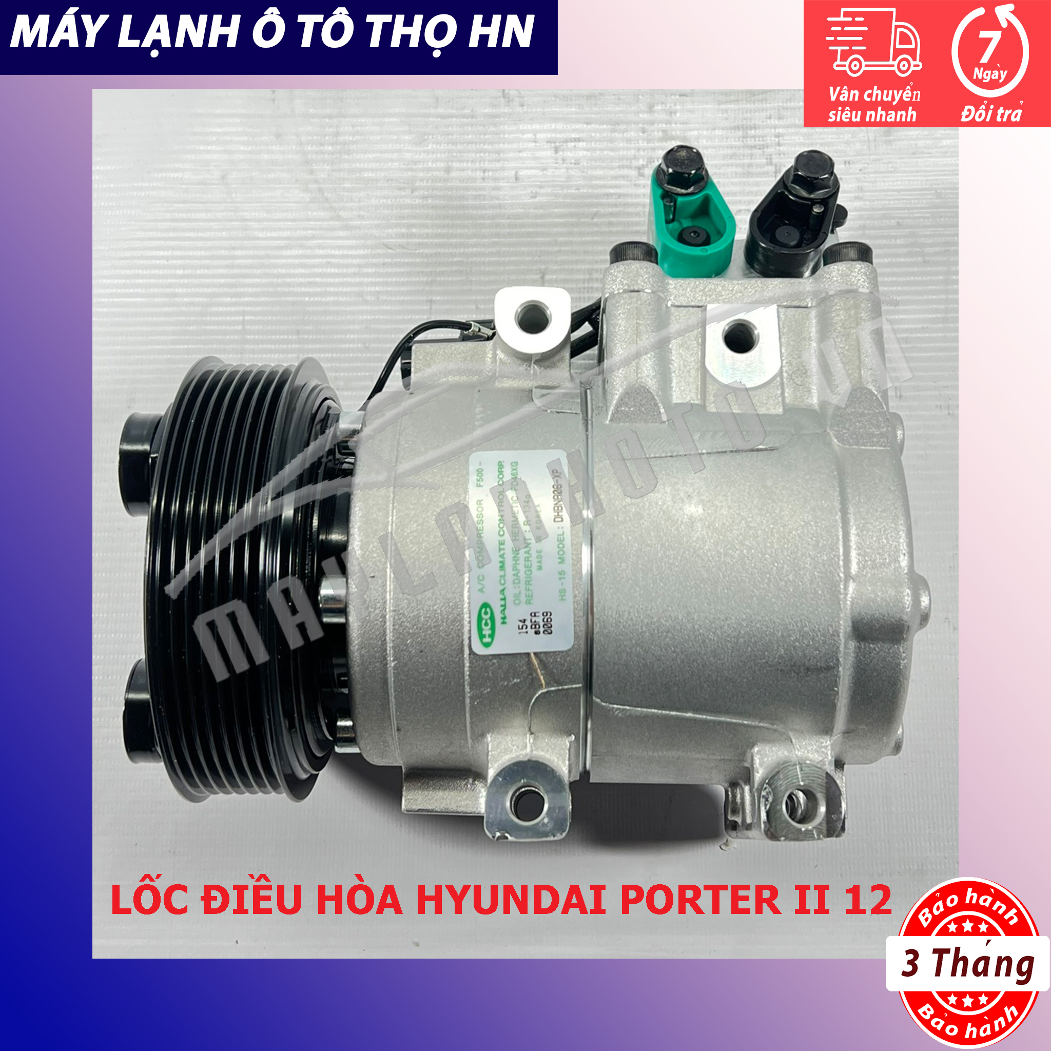 Lốc điều hòa  Hyundai Porter 2 2009 2010 2011 2012 2013 2014 hàng xịn Hàn Quốc 09 10 11 12 13 14 97701-4F