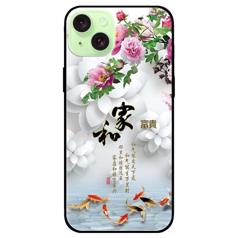 Ốp lưng dành cho Iphone 15 - Iphone 15 Plus - Iphone 15 Pro - Iphone 15 Pro Max - Chim Cá Hoa Trắng - Hàng Chính Hãng