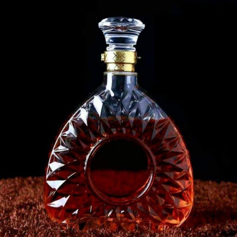 Bình Đựng Rượu Thủy Tinh Cao Cấp 750ml. Mẫu XO Tam Giác Siêu Sang